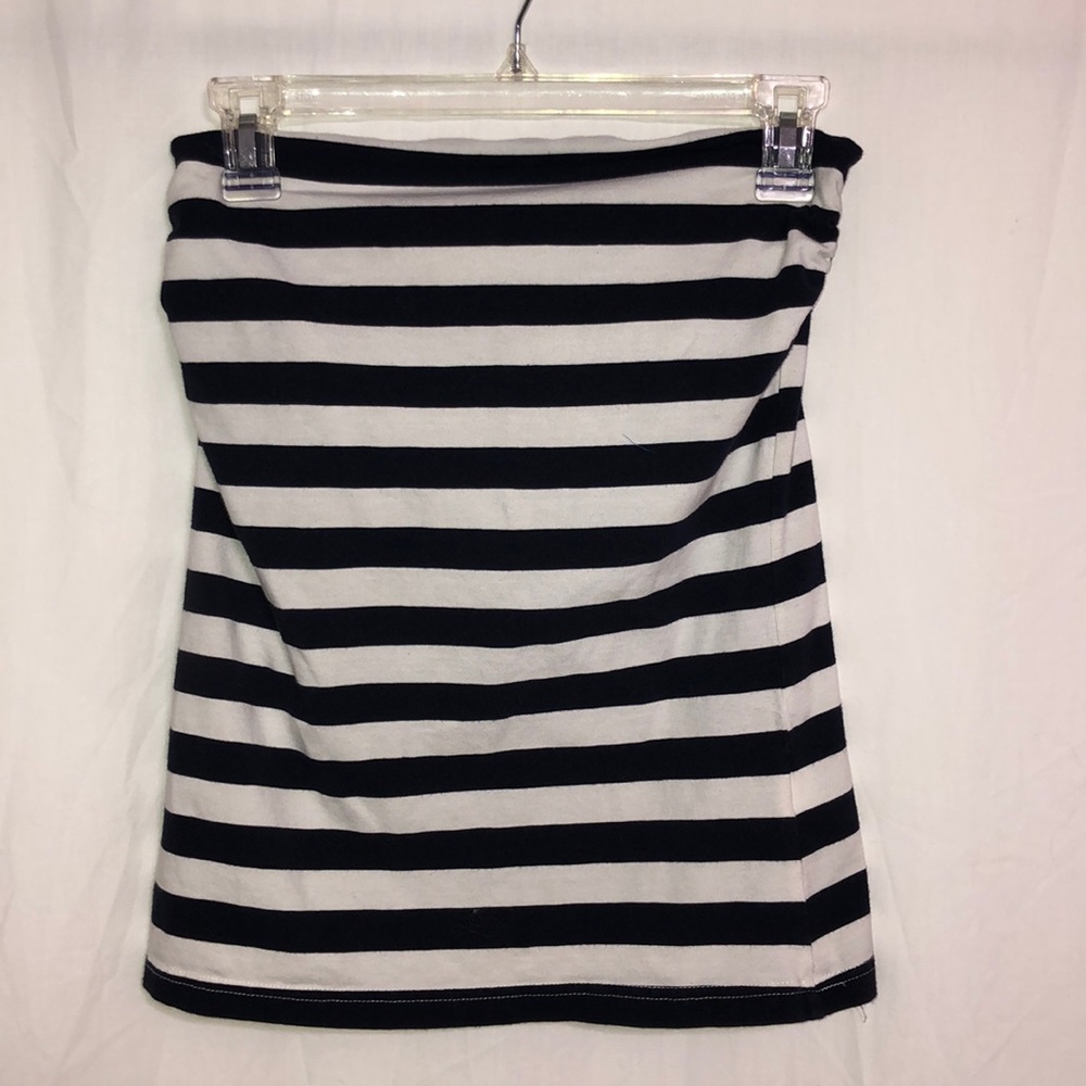 H&M Navy and White Stripe Top